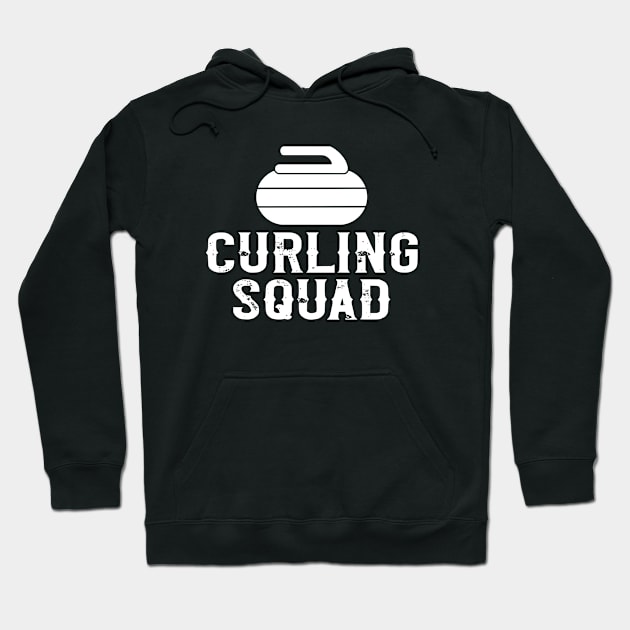 Curling Squad Vintage Hoodie by Sunil Belidon